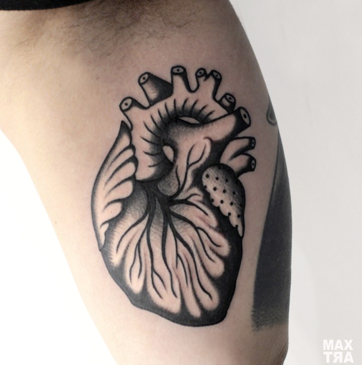 cuore anatomico black