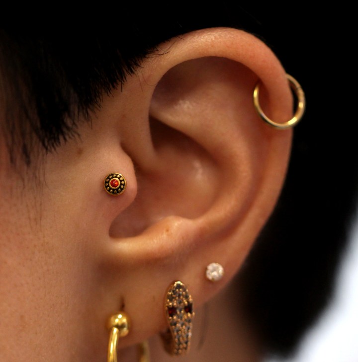 TRAGO OPALE ROSSO DECORATO